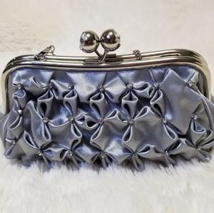 Exquisite grey evening clutch